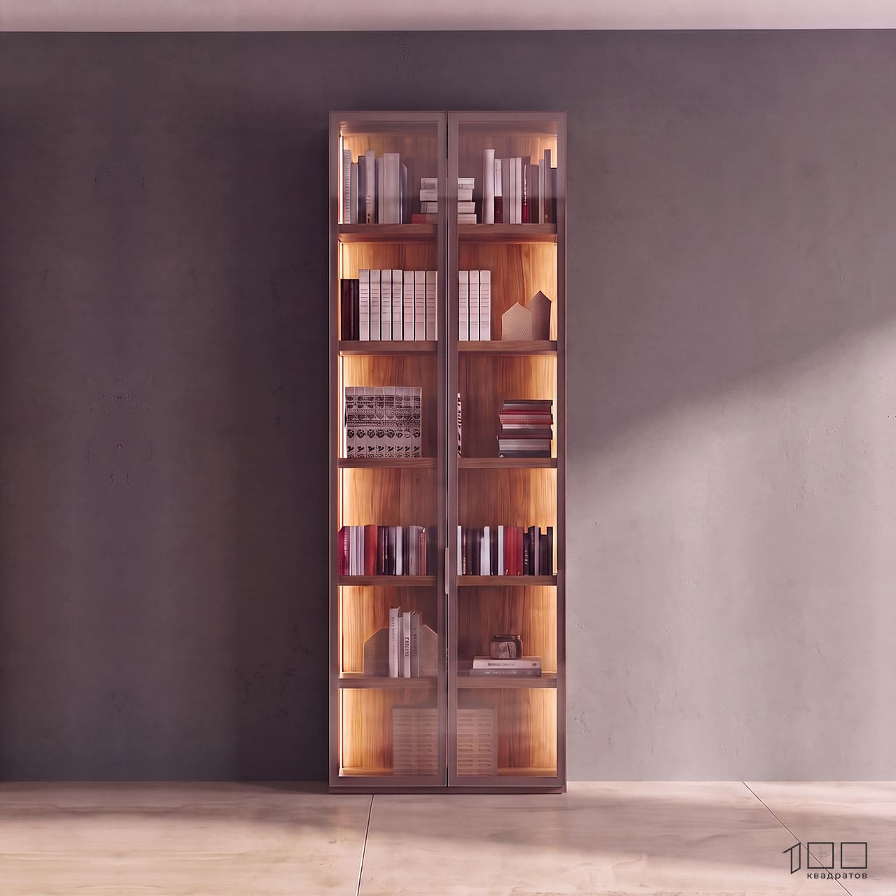 Шкаф книжный стеклянный Avola Doors — изображение 3