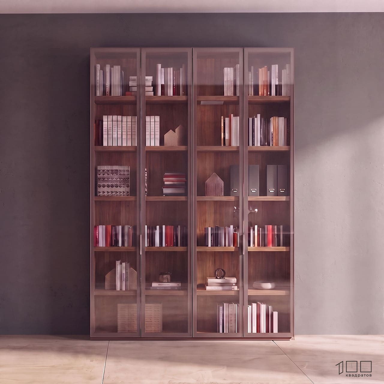 Шкаф книжный стеклянный Avola Doors — изображение 2